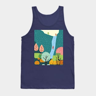 Kayak and the waterfall forest Tank Top